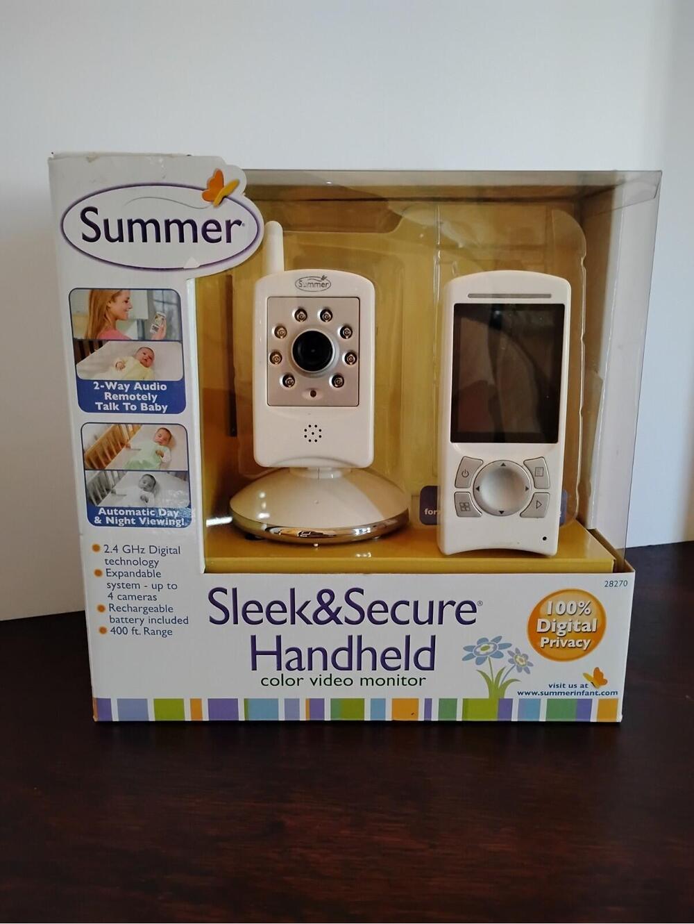 Summer Sleek & Secure Handheld Color Video Monitor W/ 2way Audio "Brand New"
